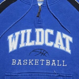 Kentucky Wildcat Basketball Hoodie Sweatshirt Mens Sz L Zippered Pocket NCAA